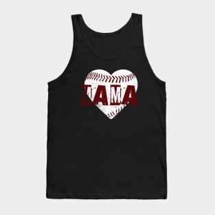 Women's Baseball Mom Shirt Cute MaMa Letter Print Tank Top